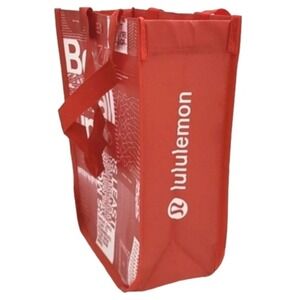Lululemon Carryall Tote Inspirational Quotes Red White